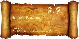 Hajdú Fatime névjegykártya