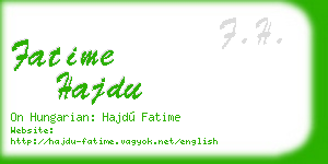 fatime hajdu business card